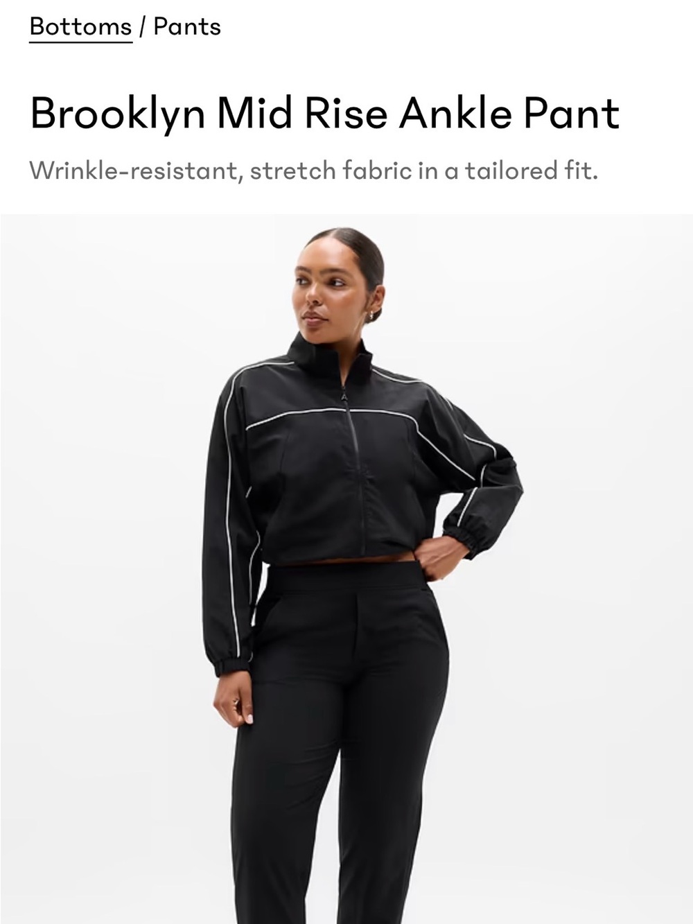 NWT-Women’s Black Brooklyn Ankle Pant Performance-Athleta